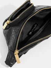 Load image into Gallery viewer, Black Croc Bum Bag