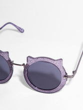 Load image into Gallery viewer, Kitty Purple Glitter Sunglasses