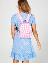 Load image into Gallery viewer, Pink Gingham Chloe Backpack