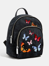 Load image into Gallery viewer, Mini Alba Denim Butterfly Backpack