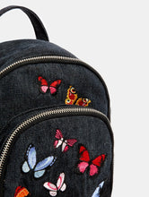 Load image into Gallery viewer, Mini Alba Denim Butterfly Backpack