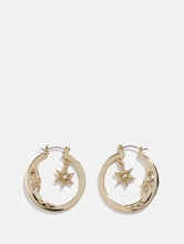 Load image into Gallery viewer, Amelia Liana x Skinnydip Moon and Star Hoop Earrings