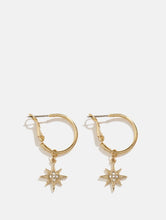 Load image into Gallery viewer, Amelia Liana x Skinnydip Star Drop Hoop Earrings