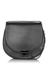Load image into Gallery viewer, Gunmetal Saddle Cross Body Bag