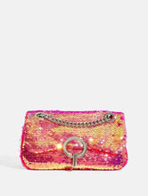 Load image into Gallery viewer, Corri Fuchsia Sequin Cross Body Bag