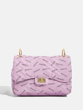 Load image into Gallery viewer, Lilac Dramatic Slogan Cross Body Bag