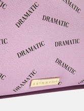 Load image into Gallery viewer, Lilac Dramatic Slogan Cross Body Bag