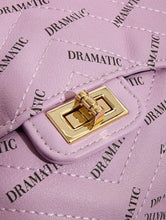 Load image into Gallery viewer, Lilac Dramatic Slogan Cross Body Bag