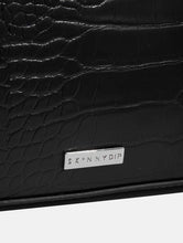 Load image into Gallery viewer, Tasmin Black Croc Shoulder Bag