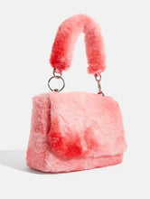 Load image into Gallery viewer, Tasmin Pink Faux Fur Shoulder Bag