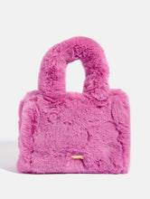 Load image into Gallery viewer, Liza Faux Fur Orchid Tote Bag