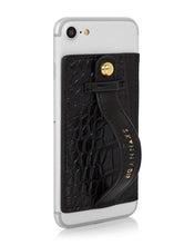 Load image into Gallery viewer, Black Croc Phone Grip