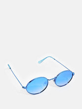 Load image into Gallery viewer, Blue Oval Sunglasses