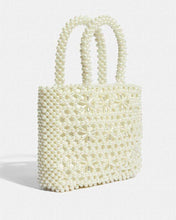 Load image into Gallery viewer, Floral Pearl Penelope Beaded Tote Bag