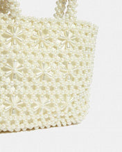 Load image into Gallery viewer, Floral Pearl Penelope Beaded Tote Bag