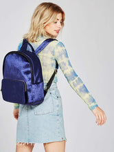 Load image into Gallery viewer, Navy Velvet Charlie Backpack