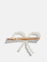 Load image into Gallery viewer, Pearl Bow Hair Clip