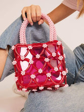 Load image into Gallery viewer, Penelope Heart Beaded Tote Bag