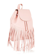 Load image into Gallery viewer, Pink Mini Cressida Fringe Backpack