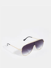 Load image into Gallery viewer, Quay x JLo El Dinero Sunglasses in Gold Black Fade