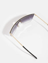 Load image into Gallery viewer, Quay x JLo Get Right Shield Sunglasses in Black Fade
