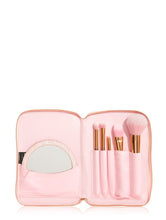Load image into Gallery viewer, Rose Gold Portfolio Makeup Brush Set