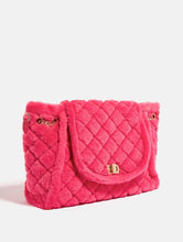 Load image into Gallery viewer, Charlie Pink Borg Cross Body Bag