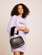 Load image into Gallery viewer, Tasmin Black Croc Shoulder Bag