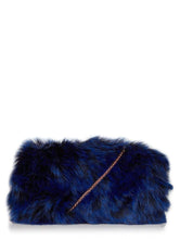 Load image into Gallery viewer, Navy Fur Clutch Bag
