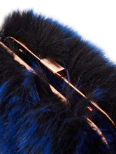 Load image into Gallery viewer, Navy Fur Clutch Bag