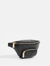 Load image into Gallery viewer, Black Croc Bum Bag