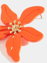 Load image into Gallery viewer, Red Hibiscus Earrings