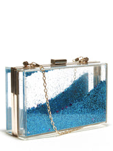 Load image into Gallery viewer, Blue Glitter Clutch Bag
