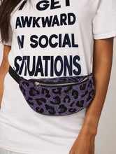Load image into Gallery viewer, Violet Leopard Lottie Bum Bag
