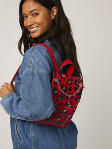 Ada Red Leopard Backpack