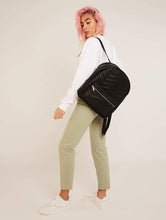 Load image into Gallery viewer, Ella Quilted Black Backpack
