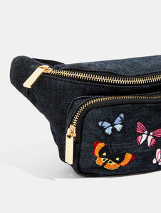 Alba Butterfly Denim Bum Bag