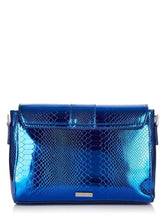 Load image into Gallery viewer, Blue Croc Lemur Cross Body Bag
