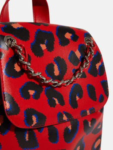 Ada Red Leopard Backpack