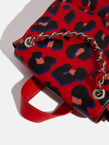 Ada Red Leopard Backpack