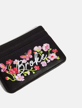 Load image into Gallery viewer, Broke Embroidered Card Holder
