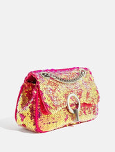 Load image into Gallery viewer, Corri Fuchsia Sequin Cross Body Bag
