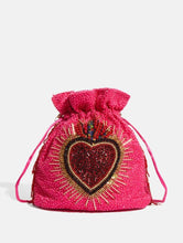 Load image into Gallery viewer, Flaming Heart Clutch Bag
