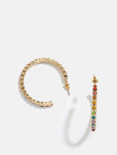 Load image into Gallery viewer, Rainbow Hoop Earrings
