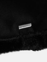 Load image into Gallery viewer, Sampson Black Suede Faux Fur Tote Bag
