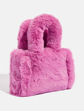 Load image into Gallery viewer, Liza Faux Fur Orchid Tote Bag
