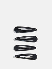 Load image into Gallery viewer, Black Glitter Hair Clips
