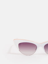 Load image into Gallery viewer, Capped Cat White Sunglasses

