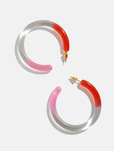 Load image into Gallery viewer, Clear Hoop Earrings
