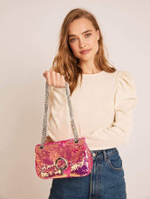 Load image into Gallery viewer, Corri Fuchsia Sequin Cross Body Bag
